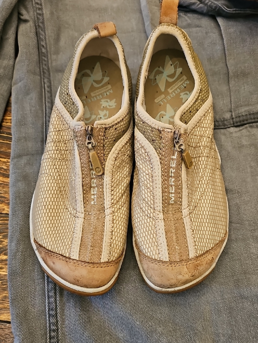 Merrell Lorele Slip-On Walking Shoes in Beige